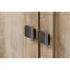 Cottage Style Wardrobe Armoire Storage Cabinet in Light Oak Wood Finish