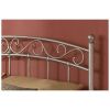 Full size Arched Metal Headboard in New Brown Finish