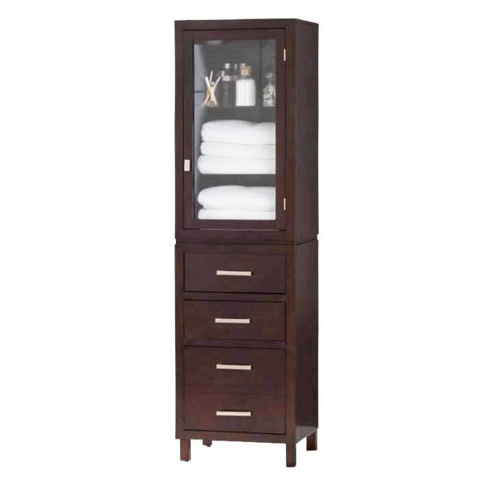 Tall Bathroom Storage Cabinet Espresso – Rispa