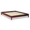 Queen size Japanese Style Platform Bed Frame in Mahogany Finish