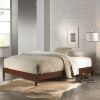 Queen size Japanese Style Platform Bed Frame in Mahogany Finish