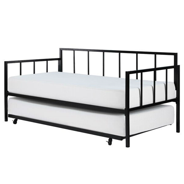 Twin Size Heavy Duty Metal Daybed With, Twin Roll Out Bed