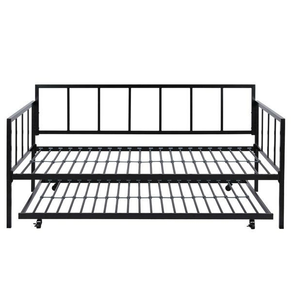 Twin Size Heavy Duty Metal Daybed With, Twin Xl Trundle Bed Metal